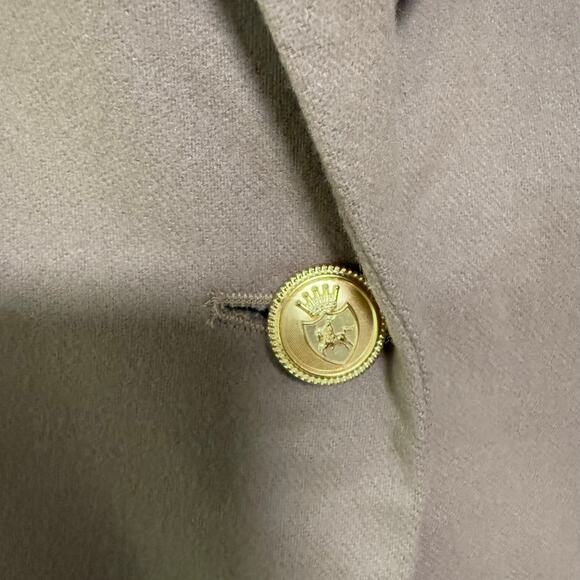 Character SuburbanWear Made in Poland Women's Tan Single Button Blazer Size 10 - Picture 11 of 16